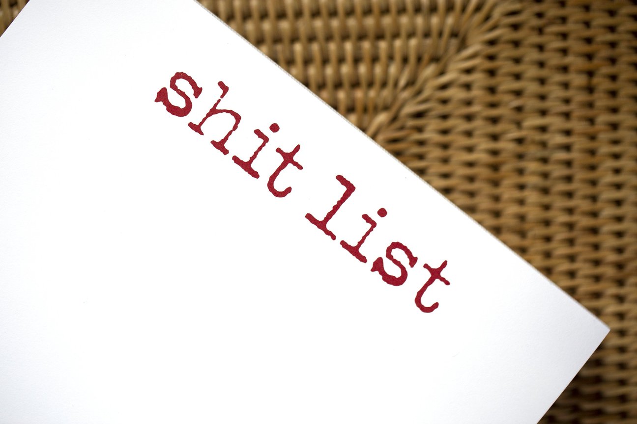 Shit List Note Pad