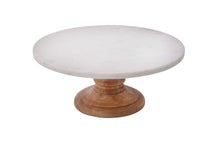 Load image into Gallery viewer, Marble and Mango Wood Cake Stand
