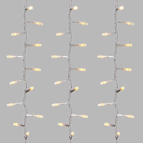 36.5' DIAMOND SNAKE LIGHTS CLEAR WIRE W/500 WARM WHITE LED LIGHTS W/REMOTE