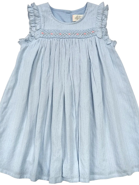 Blue Sparkle Hand Smocked Dress