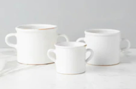 White Italian Olive Jar Planter