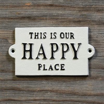 Cast Iron Sign- Happy Place