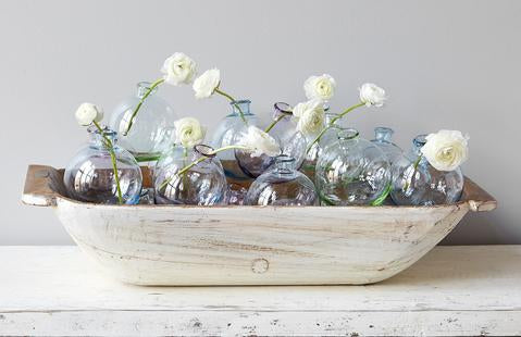 Rustic Dough Bowl, White