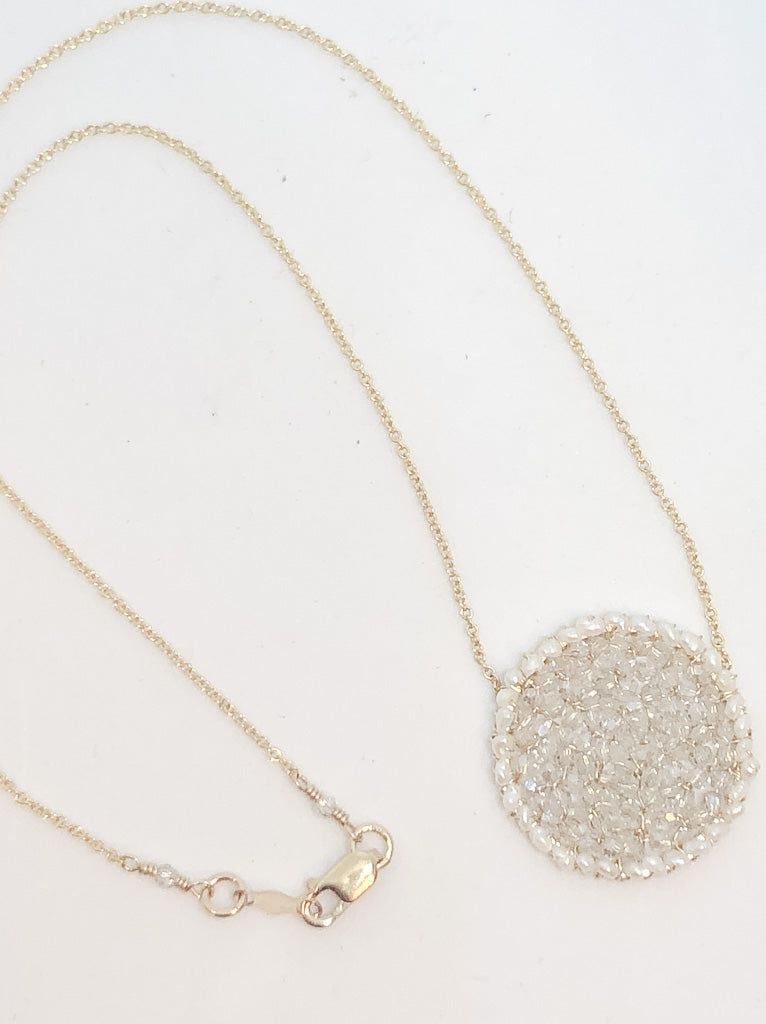 Pearl Circle Pendant Necklace