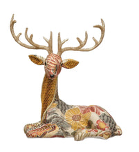 Load image into Gallery viewer, Fabric Covered Foam Reindeer, Multi Color
