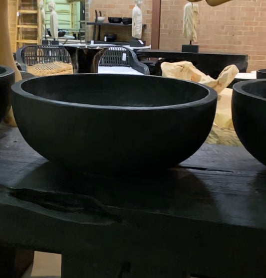 Large Black Bowls 24"