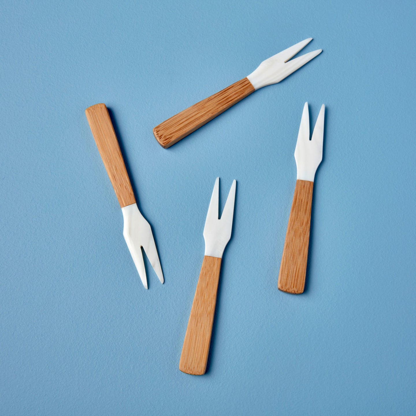 Seashell & Bamboo Forks