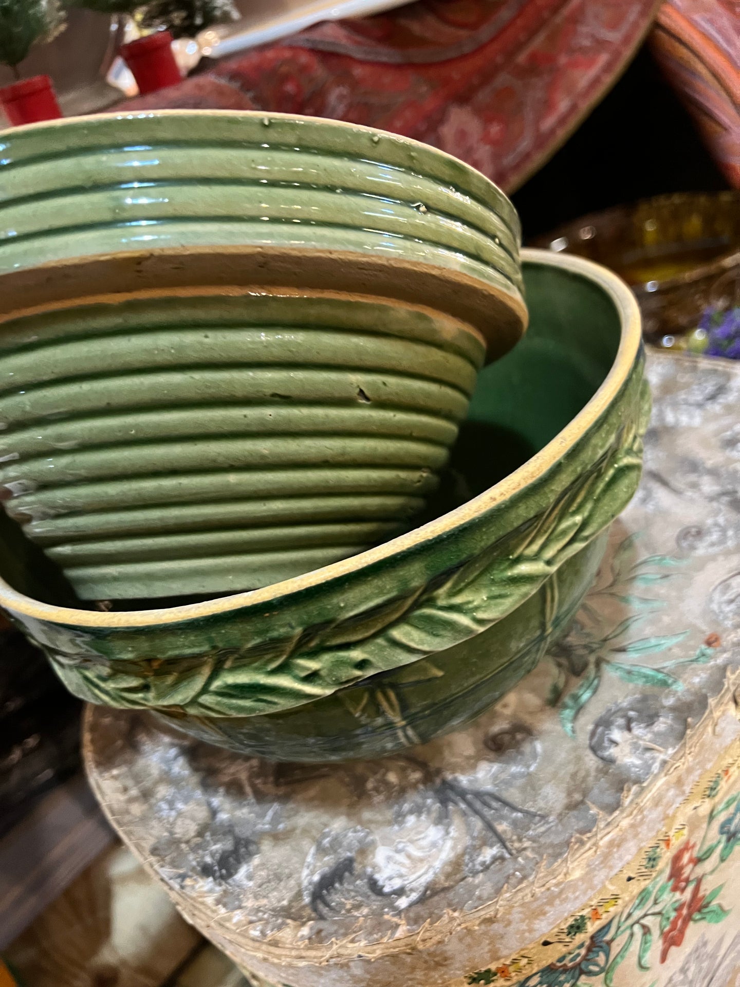 Green Vintage McCoy Bowls