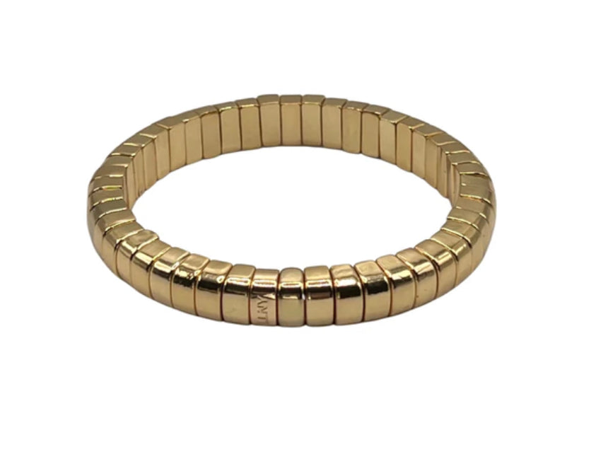 Rounded Enamel Tile Bracelet in Gold
