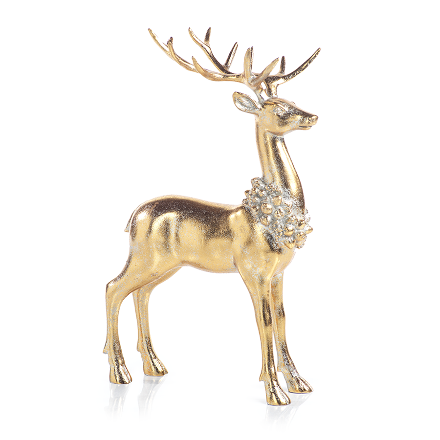Gold Deers with Ornamental Wreath