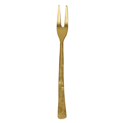 Miro Cocktail Fork, Brass
