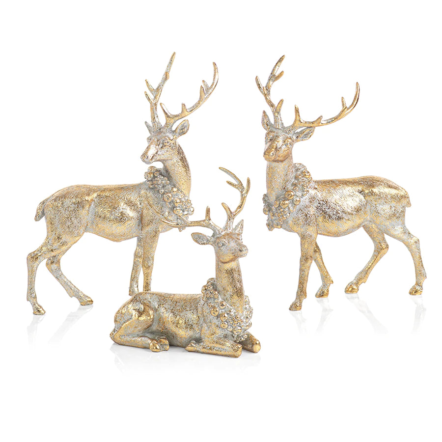 Assorted Deer with Ornamental Wreath