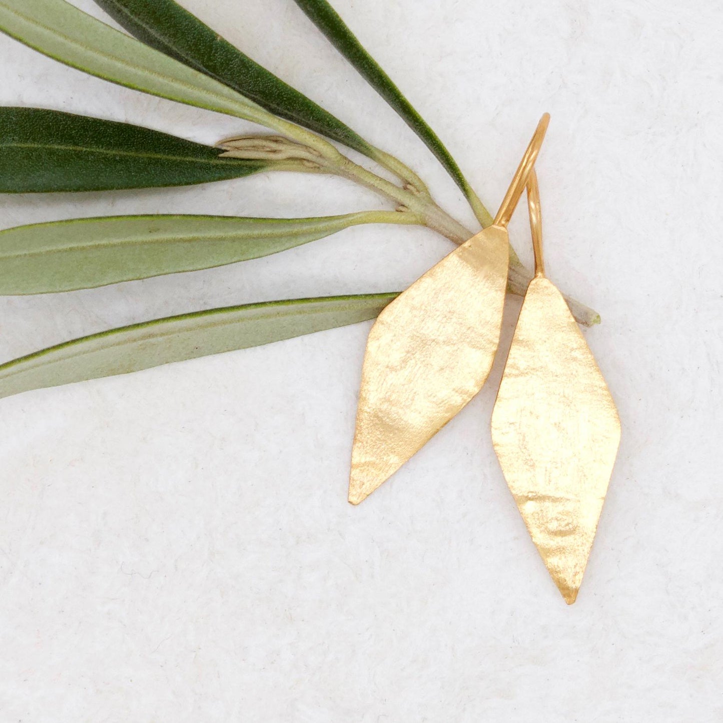 Golden Diamond Drop Earrings