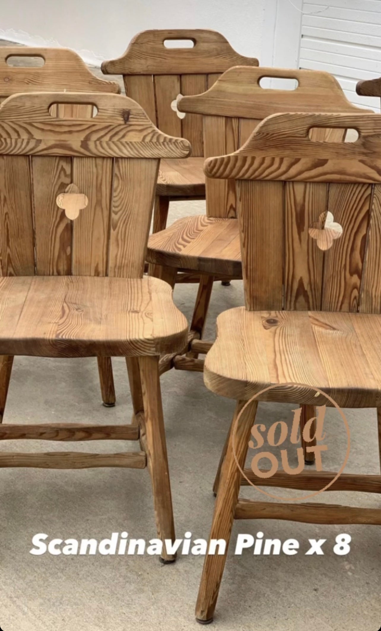 Scandinavian Pine Dining Chairs