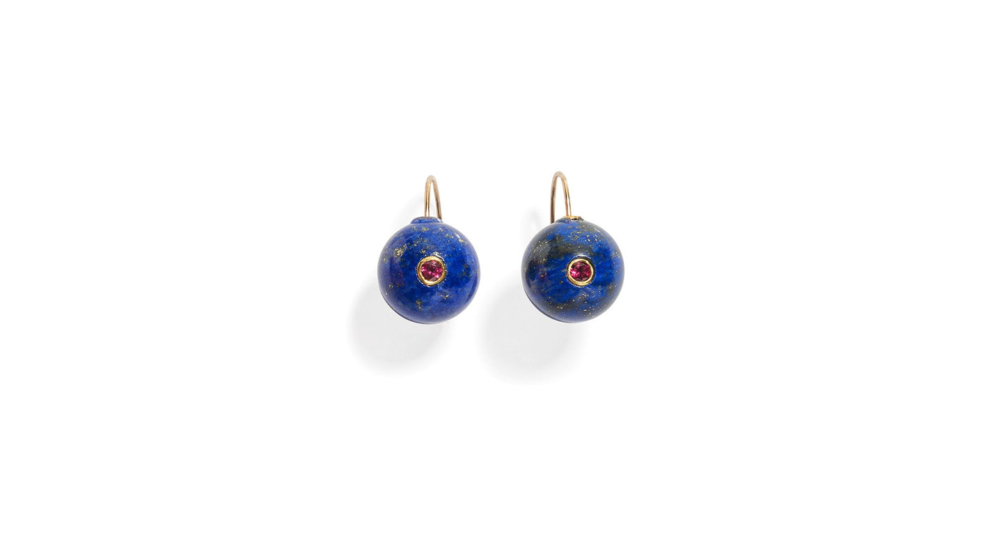 Commet Earrings in Lapis