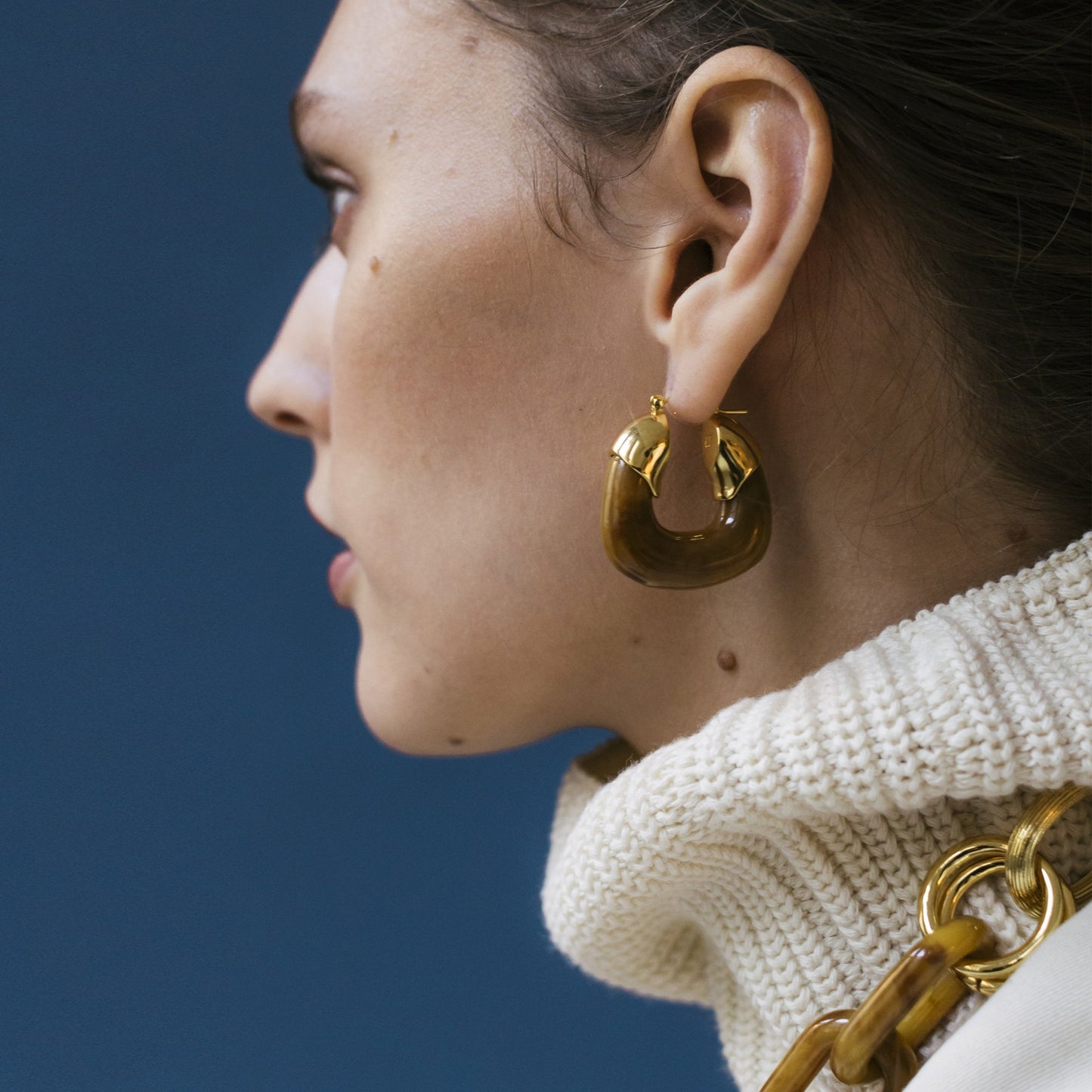 Organic Hoops in Mocha