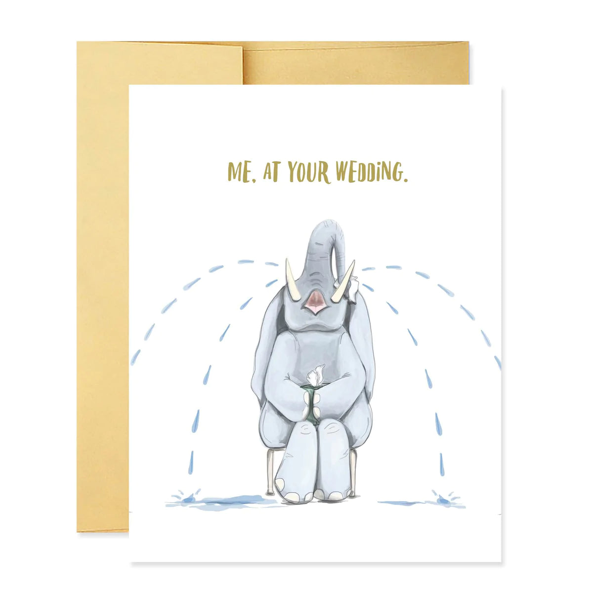 Weeping Wedding Elephant Card