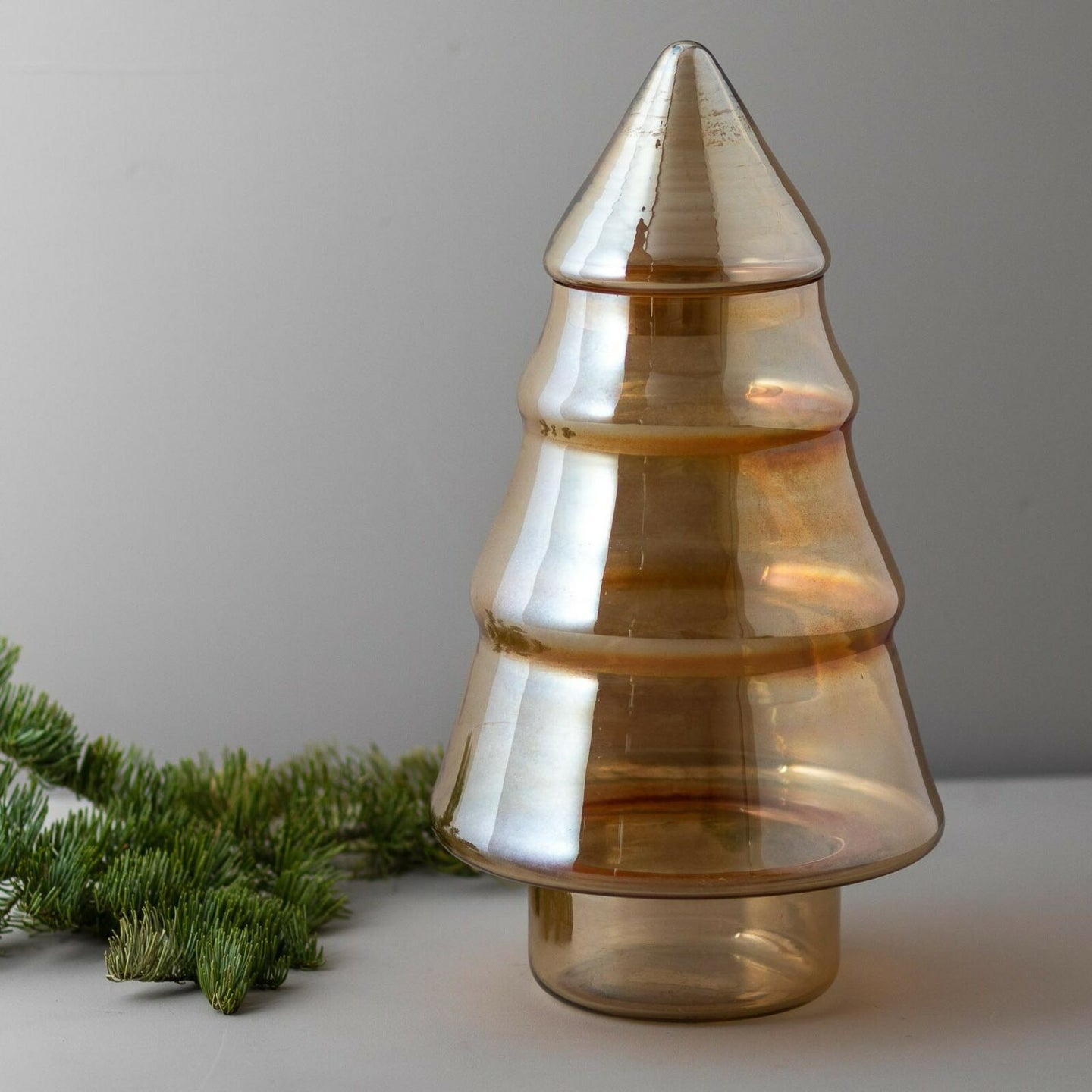 Luster Glass Tree Cookie Jar