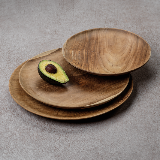 Bali Round Teak Root Plate