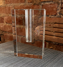 Load image into Gallery viewer, Crystal Glass Rectangle Bud Vase
