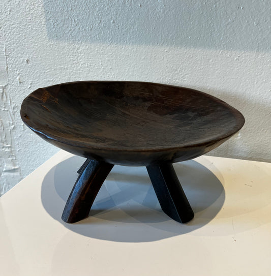 Wood Bowl with Feet