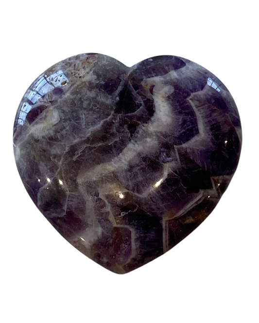 Amethyst Flat Stone Hearts