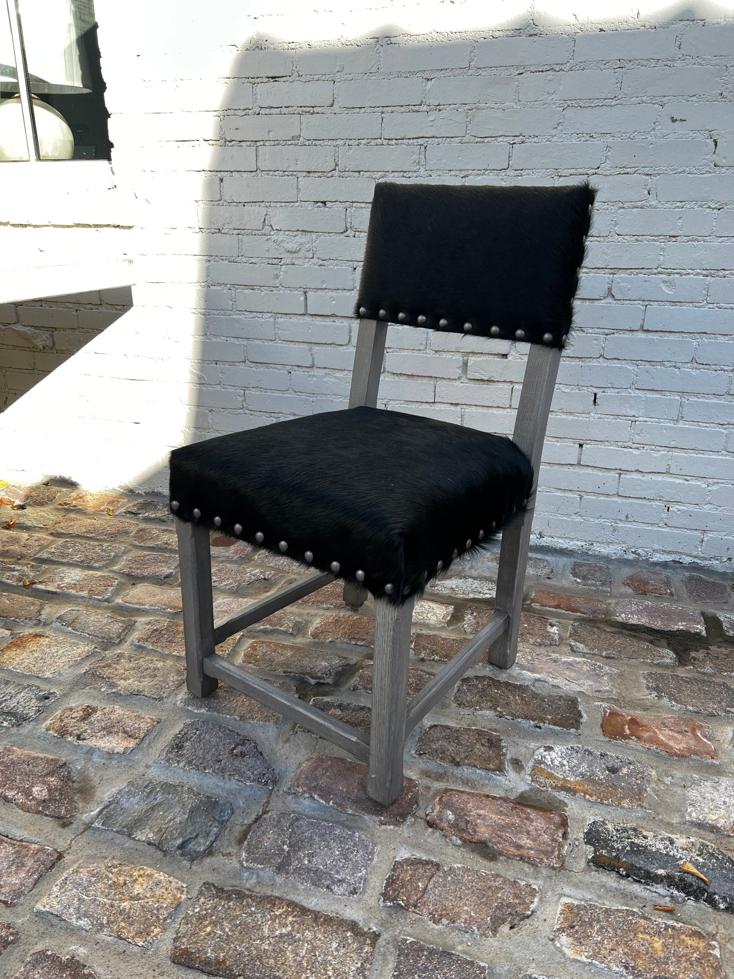 L5778-01 Leather Dining Chair - Serengeti Black
