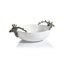 Load image into Gallery viewer, Ceramic and Metal Stag Head Bowl
