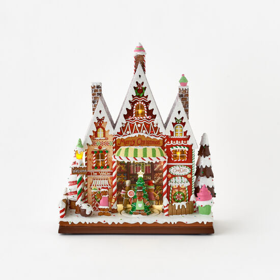 Lighted Gingerbread Village