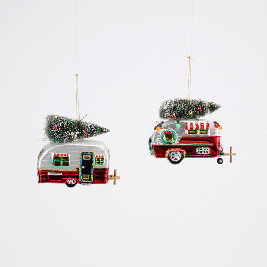 Camper with Tree Ornament