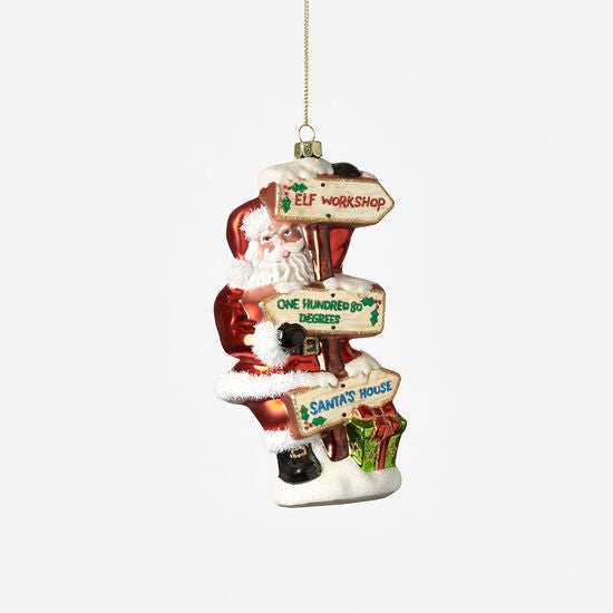 Santa Crossroads Ornament