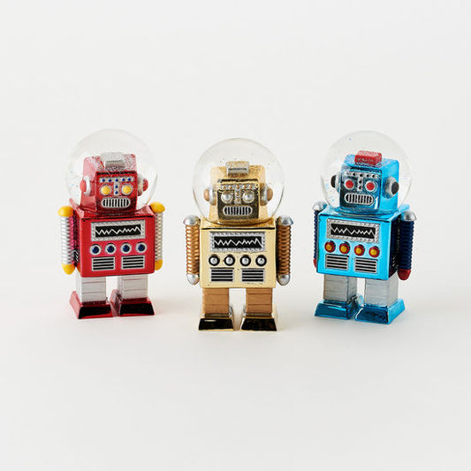 Robot Water Globe Ornament