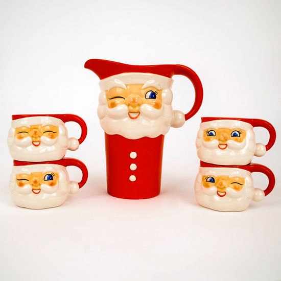 Santa Pitcher and Cups