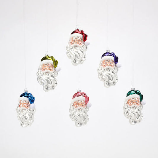 Bright Santa Head Ornament