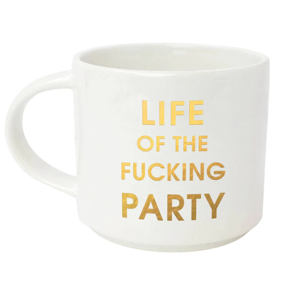 White Mug with Gold Foil