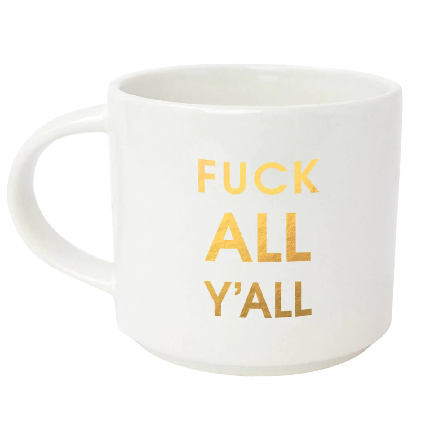 White Mug with Gold Foil