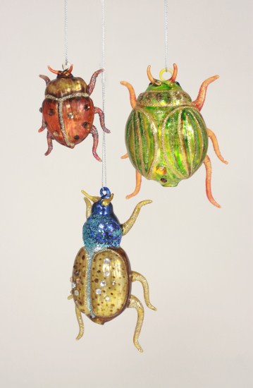 Glittered Insect Ornaments