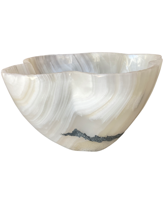 Patina Petal Bowl Blanco with Spot