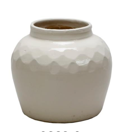White Ceramic Round Jar