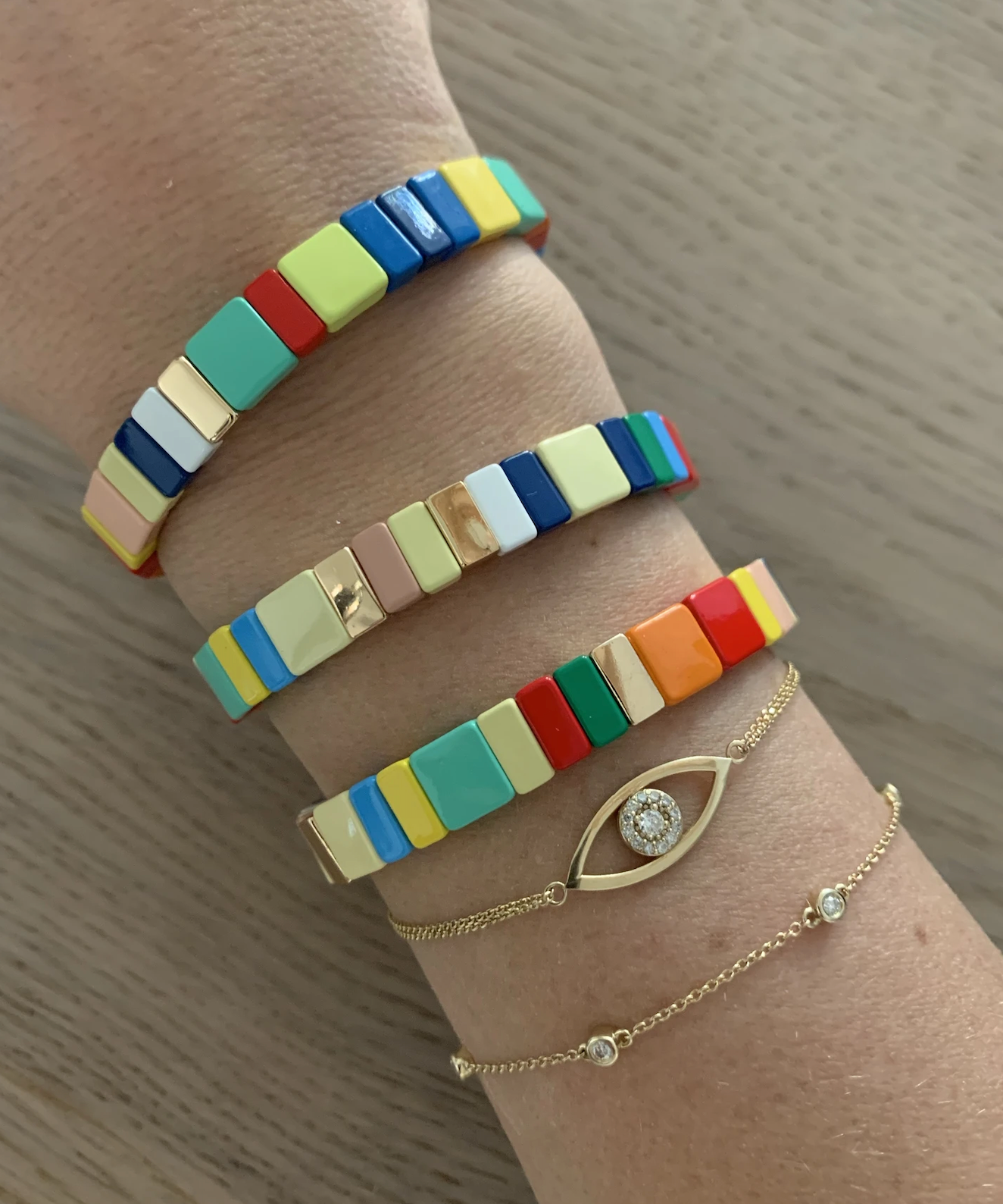 Color Block Tile Bracelet
