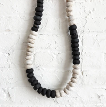 Load image into Gallery viewer, Garland 108: Black &amp; White Press Beads
