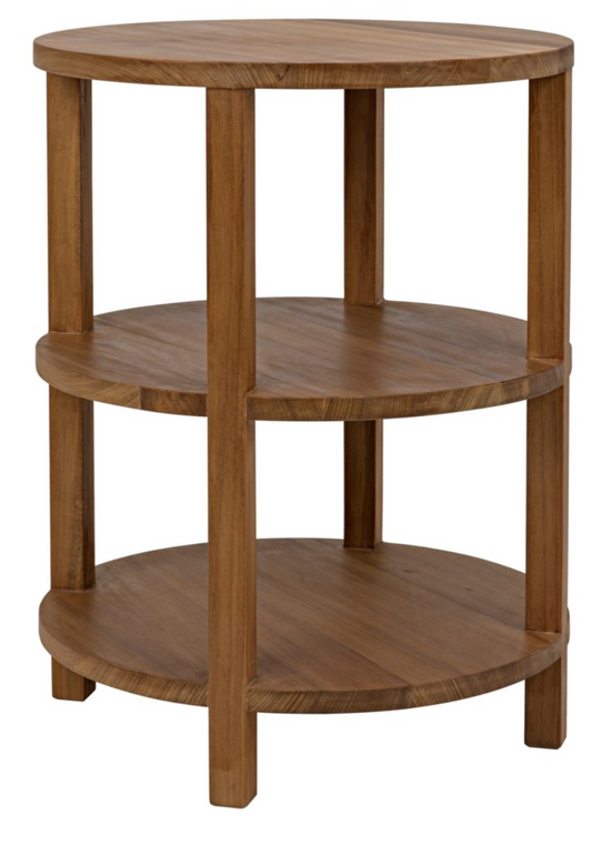Round Tiered Teak Table