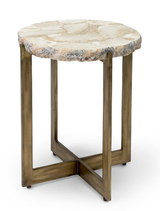 Durham Fossilized Clam Side Table