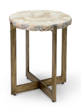 Load image into Gallery viewer, Durham Fossilized Clam Side Table
