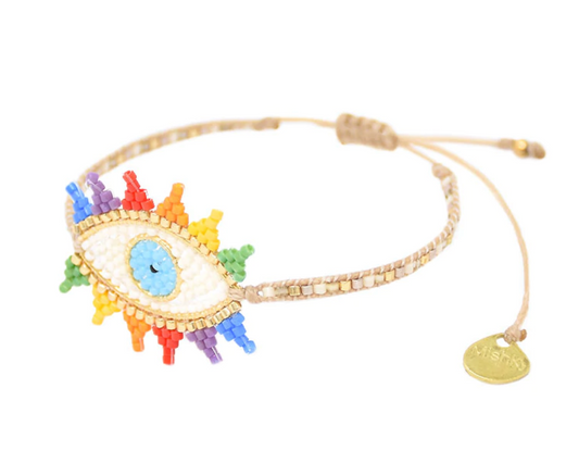 Rainbow Evil Eye Bracelet