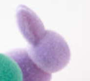 Load image into Gallery viewer, Large Flocked Pastel Seated Bunny with Pom Pom Tail
