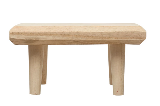 Paulownia Wood Footed Pedestal