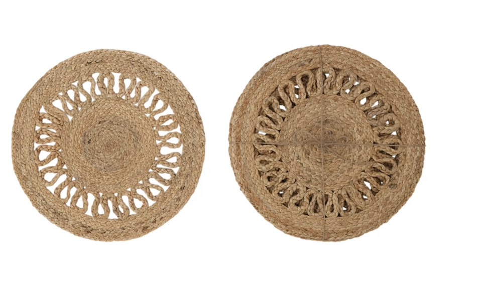 Round Hand Woven Jute Placemats