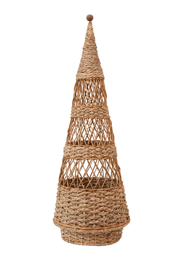 Handwoven Wicker Cone Tree