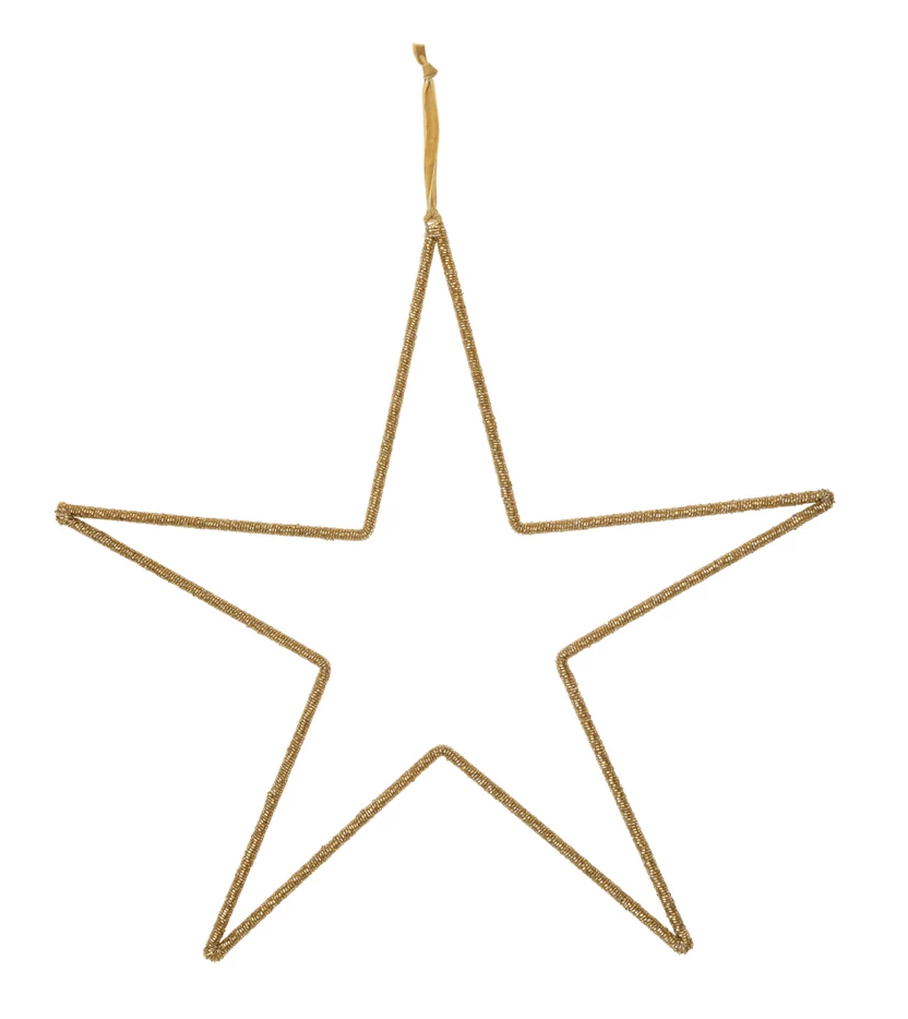 Hanging Metal and Glass Beaded Star